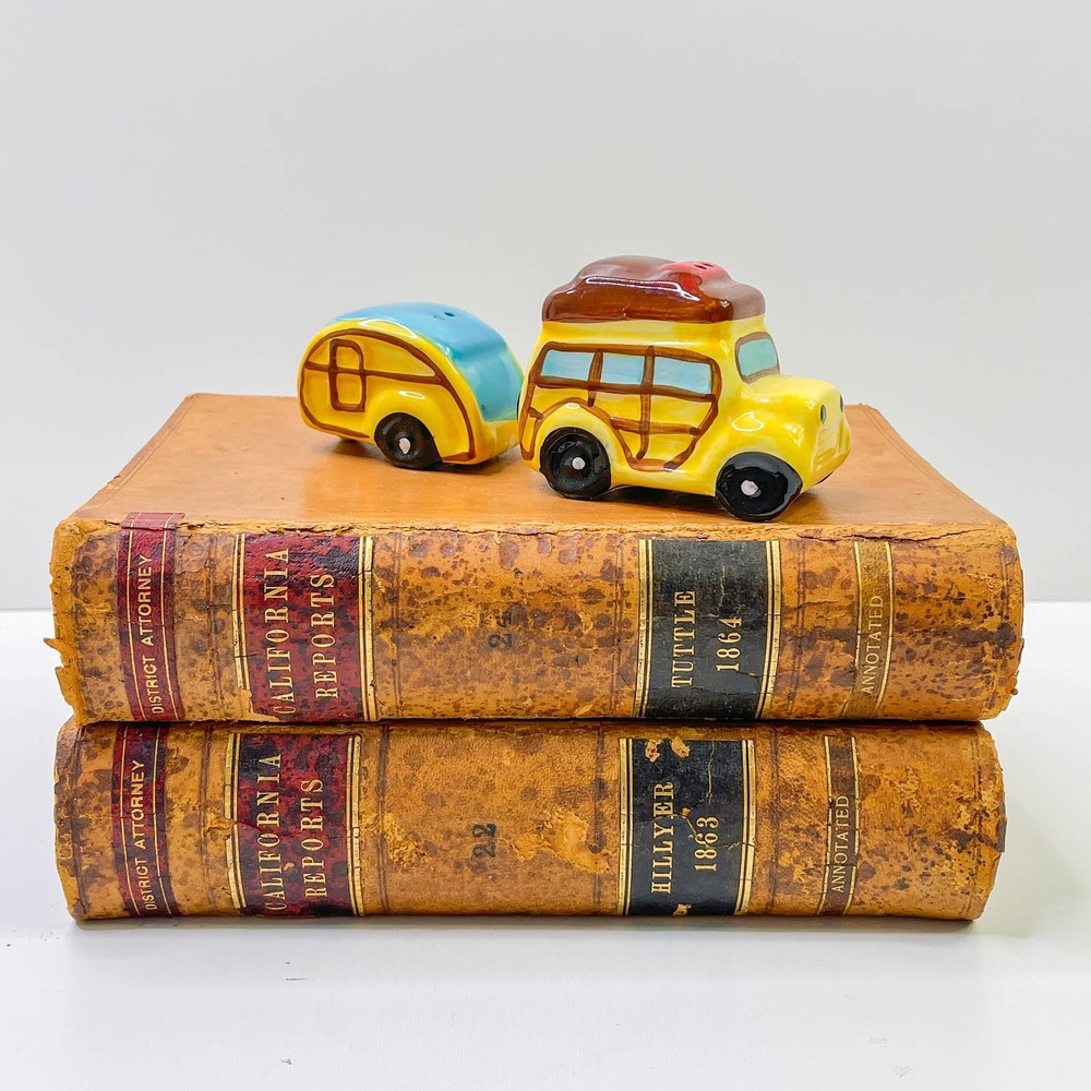 Pier 1 Ceramic Camper Trailer Salt and Pepper Shaker